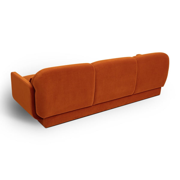 TOV Furniture Azalea Velvet Sofa - Timeless Art Deco Elegance with Plush Comfort for Stylish Living Spaces and Lounges Rust TOV-L69077