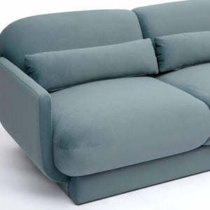 TOV Furniture Azalea Velvet Sofa - Timeless Art Deco Elegance with Plush Comfort for Stylish Living Spaces and Lounges Powder Blue TOV-L69078