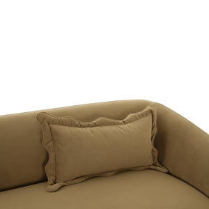 TOV Furniture Lou 91" Cafe Au Lait Performance Velvet Sofa - Plush Comfort, Stylish Design & Easy Care for Homes TOV-L69089