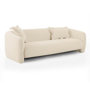 TOV Furniture Lou 91" Sandstone Textured Fabric Sofa – Soft, Stylish Comfort with Whimsical Throw Pillows TOV-L69090