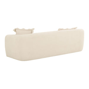 TOV Furniture Lou 91" Sandstone Textured Fabric Sofa – Soft, Stylish Comfort with Whimsical Throw Pillows TOV-L69090