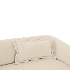 TOV Furniture Lou 91" Sandstone Textured Fabric Sofa – Soft, Stylish Comfort with Whimsical Throw Pillows TOV-L69090