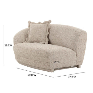 TOV Furniture Marion Stylish Two-Tone Textured Boucle Loveseat - Modern Design with Comfort and Easy Maintenance LAF TOV-L69093-LAF