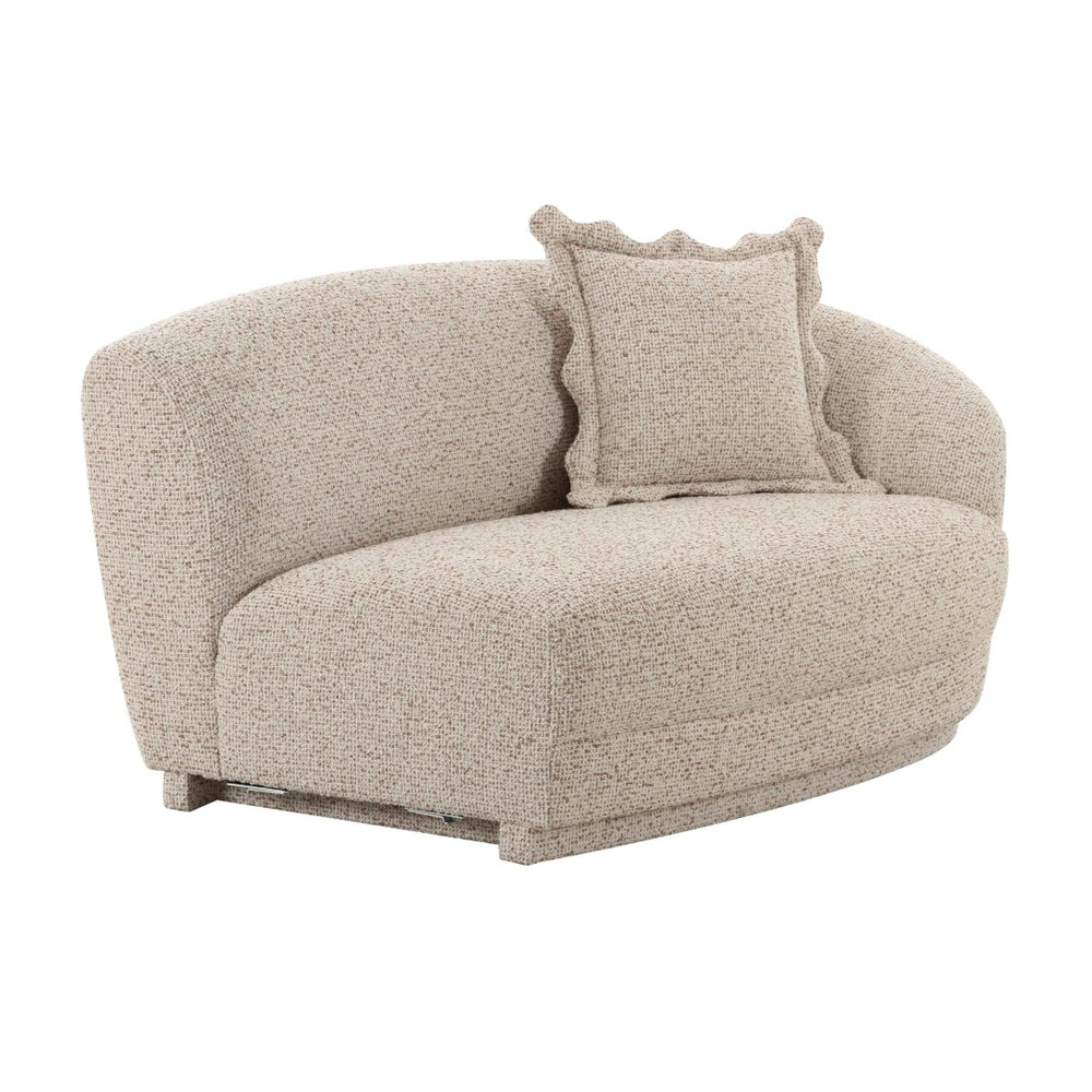 TOV Furniture Marion Stylish Two-Tone Textured Boucle Loveseat - Modern Design with Comfort and Easy Maintenance RAF TOV-L69093-RAF