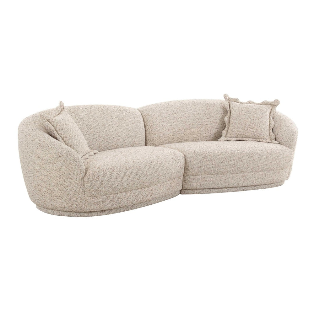 TOV Furniture Marion Contemporary 2-Piece Two-Tone Boucle Sectional Sofa with Plush Comfort & Stylish Design TOV-L69093-SEC