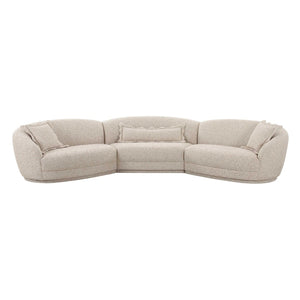 TOV Furniture Marion 3-Piece Two-Tone Textured Boucle Sectional Sofa - Modern Comfort with Decorative Pillows & Style TOV-L69093-SEC1