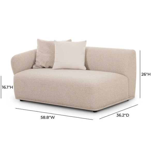 TOV Furniture Sylvie 59" Cream Boucle Loveseat - Stylish Comfort with Durable Upholstery for Any Space LAF TOV-L69094-LAF