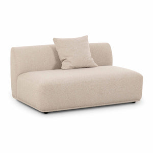 TOV Furniture Sylvie 54" Cream Boucle Armless Loveseat - Modern Minimalism Meets Cozy Comfort for Stylish Spaces TOV-L69095