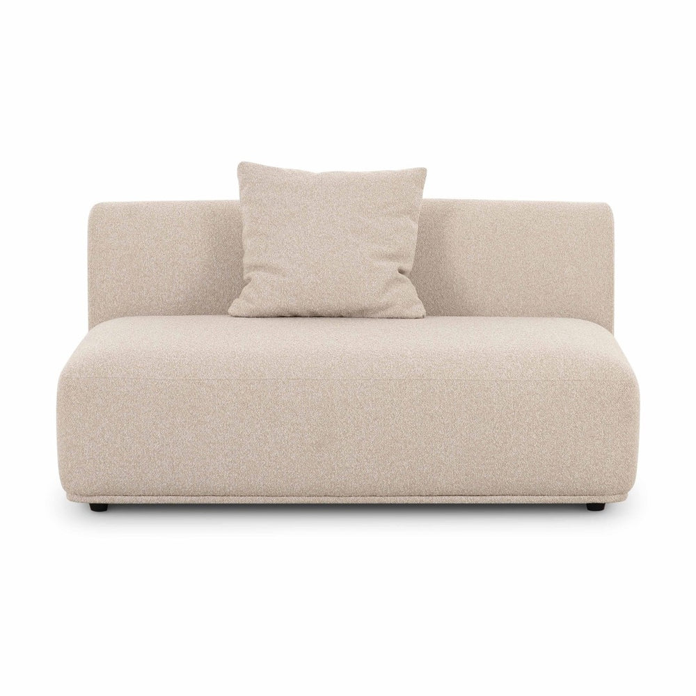 TOV Furniture Sylvie 54" Cream Boucle Armless Loveseat - Modern Minimalism Meets Cozy Comfort for Stylish Spaces TOV-L69095