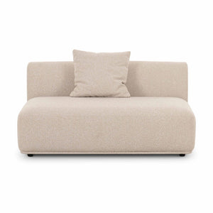 TOV Furniture Sylvie 54" Cream Boucle Armless Loveseat - Modern Minimalism Meets Cozy Comfort for Stylish Spaces TOV-L69095