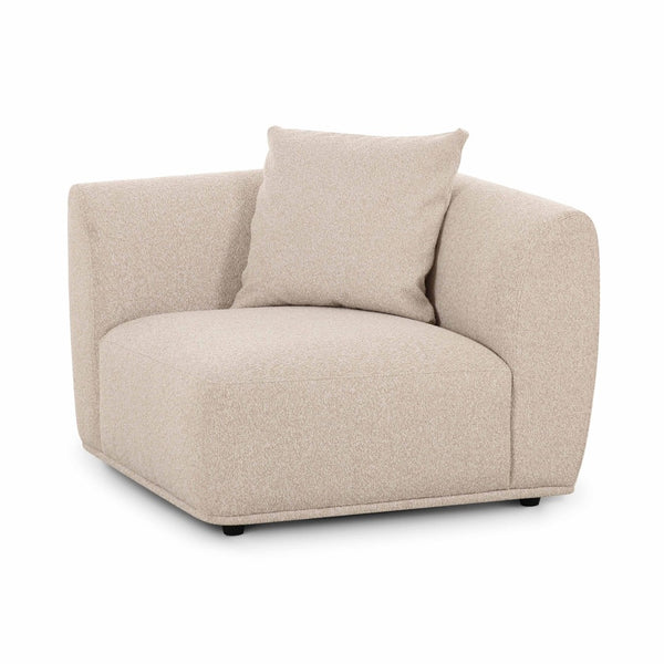 TOV Furniture Sylvie Cream Boucle Corner Chair – Luxurious Modular Accent for Modern Living Spaces & Comfort TOV-L69096