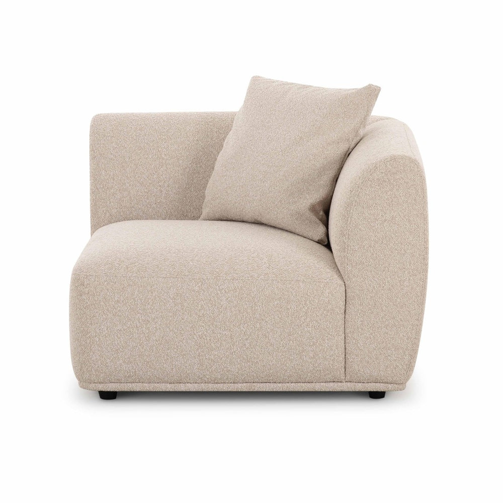 TOV Furniture Sylvie Cream Boucle Corner Chair – Luxurious Modular Accent for Modern Living Spaces & Comfort TOV-L69096