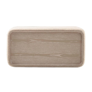 TOV Furniture Sylvie Cream Boucle Ottoman Table – Versatile Accent for Living Spaces, Contract-Grade Comfort & Style TOV-L69097