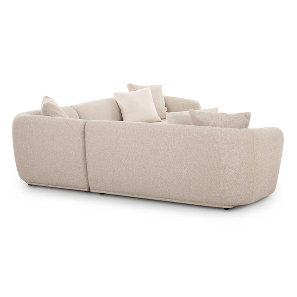 TOV Furniture Sylvie Cream Boucle 3-Piece L-Shaped Sectional Sofa - Stylish, Durable, Modular Seating Solution TOV-L69098-SEC