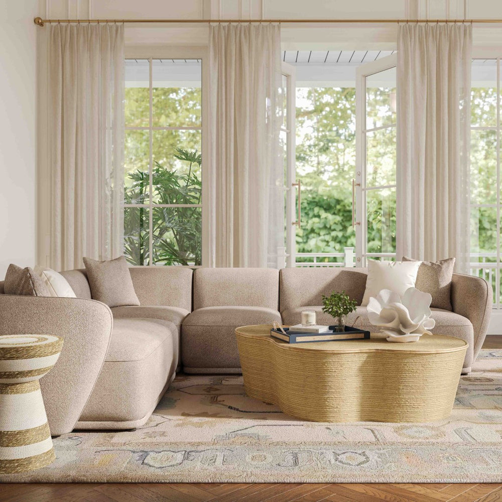 TOV Furniture Sylvie Modular 4-Piece Cream Boucle Sectional - Stylish Comfort, Versatile Design & Easy Maintenance TOV-L69098-SEC2