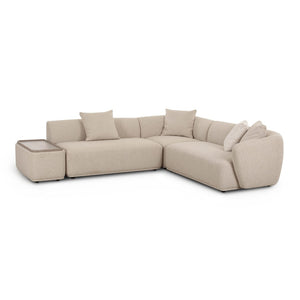 TOV Furniture Sylvie 4-Piece Cream Boucle Chaise Sectional - Handcrafted Modular Elegance for Modern Living Spaces LAF TOV-L69099-LAF