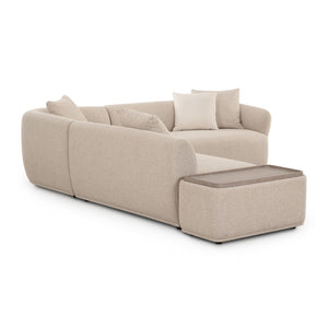 TOV Furniture Sylvie 4-Piece Cream Boucle Chaise Sectional - Handcrafted Modular Elegance for Modern Living Spaces LAF TOV-L69099-LAF