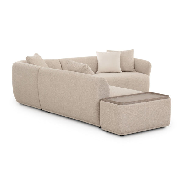 TOV Furniture Sylvie 4-Piece Cream Boucle Chaise Sectional - Handcrafted Modular Elegance for Modern Living Spaces LAF TOV-L69099-LAF