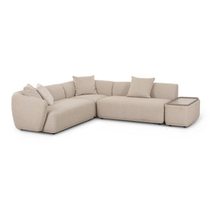TOV Furniture Sylvie 4-Piece Cream Boucle Chaise Sectional - Handcrafted Modular Elegance for Modern Living Spaces RAF TOV-L69099-RAF