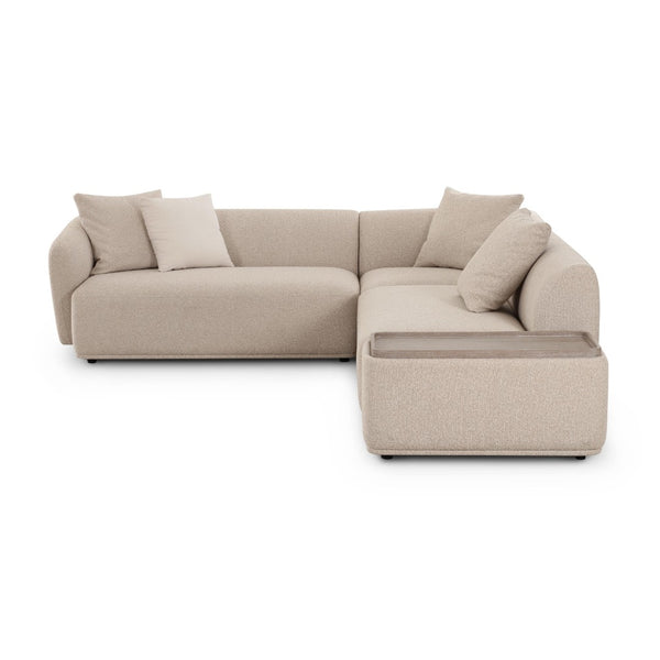 TOV Furniture Sylvie 4-Piece Cream Boucle Chaise Sectional - Handcrafted Modular Elegance for Modern Living Spaces RAF TOV-L69099-RAF