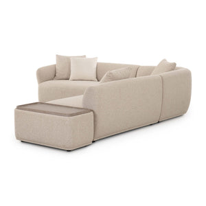 TOV Furniture Sylvie 4-Piece Cream Boucle Chaise Sectional - Handcrafted Modular Elegance for Modern Living Spaces RAF TOV-L69099-RAF