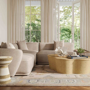 TOV Furniture Sylvie 4-Piece Cream Boucle Chaise Sectional - Handcrafted Modular Elegance for Modern Living Spaces RAF TOV-L69099-RAF