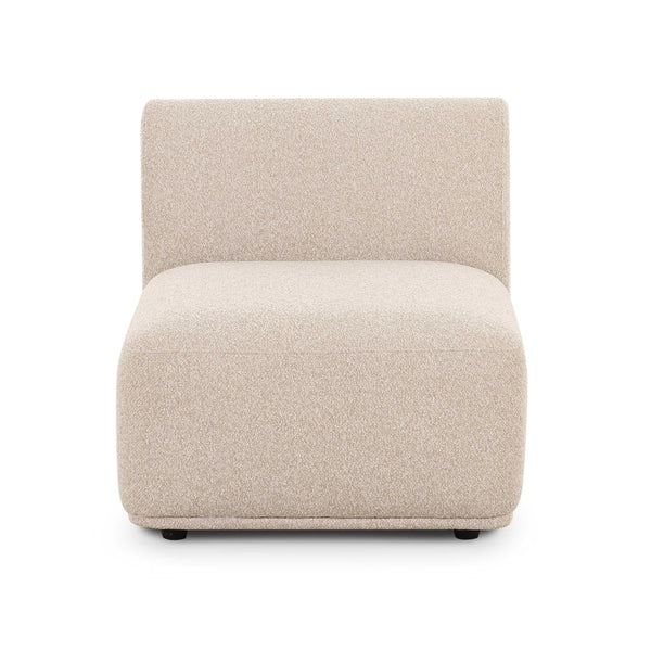 TOV Furniture Sylvie Cream Boucle Armless Chair – Modern Comfort, Handcrafted Quality, Easy-Care Luxury Seating TOV-L69100