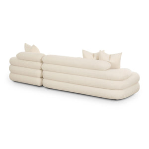 TOV Furniture Lulu Cream Boucle L-Shaped Sectional - Modern Handmade Comfort for Stylish Living Room Spaces RAF TOV-L69117-SEC-RAF