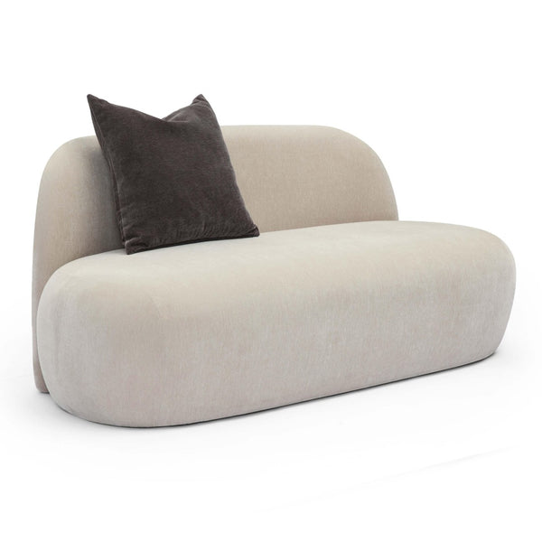 TOV Furniture Carraway 60" Upcycled Chenille Loveseat - Eco-Friendly Comfort with Organic Design for Any Space Taupe TOV-L69125