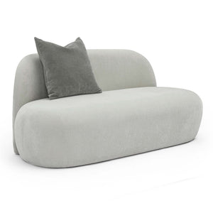 TOV Furniture Carraway 60" Upcycled Chenille Loveseat - Eco-Friendly Comfort with Organic Design for Any Space Light Grey TOV-L69126