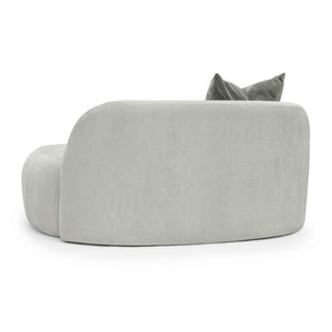 TOV Furniture Carraway 60" Upcycled Chenille Loveseat - Eco-Friendly Comfort with Organic Design for Any Space Light Grey TOV-L69126