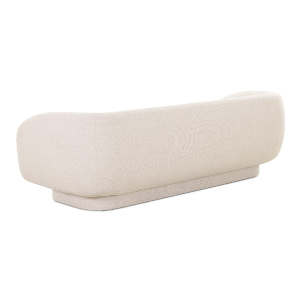 TOV Furniture Simone 96" Cream Boucle Sofa - Modern Elegance with Cozy Bolster Pillows for Stylish Living Spaces TOV-L69137