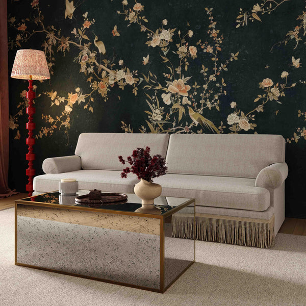 Tov Furniture Yvette Modular Sofa In Warm Grey Boucle With Elegant Tassel Fringe - Timeless Living Room Centerpiece Grey Boucle,Plywood Tov-l69138