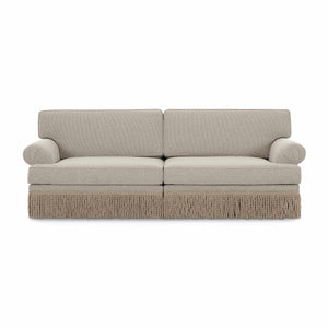 Tov Furniture Yvette Modular Sofa In Warm Grey Boucle With Elegant Tassel Fringe - Timeless Living Room Centerpiece Grey Boucle,Plywood Tov-l69138