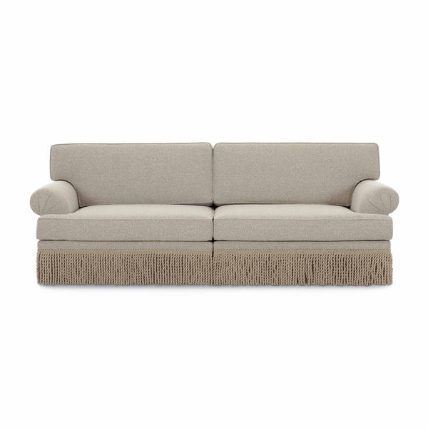 Tov Furniture Yvette Modular Sofa In Warm Grey Boucle With Elegant Tassel Fringe - Timeless Living Room Centerpiece Grey Boucle,Plywood Tov-l69138