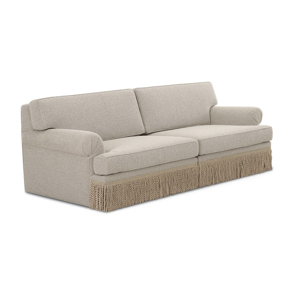Tov Furniture Yvette Modular Sofa In Warm Grey Boucle With Elegant Tassel Fringe - Timeless Living Room Centerpiece Grey Boucle,Plywood Tov-l69138