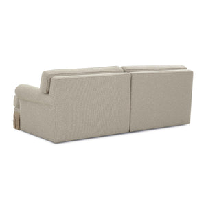 Tov Furniture Yvette Modular Sofa In Warm Grey Boucle With Elegant Tassel Fringe - Timeless Living Room Centerpiece Grey Boucle,Plywood Tov-l69138