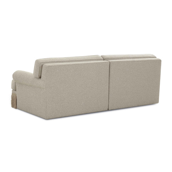 Tov Furniture Yvette Modular Sofa In Warm Grey Boucle With Elegant Tassel Fringe - Timeless Living Room Centerpiece Grey Boucle,Plywood Tov-l69138