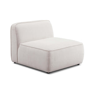 TOV Furniture Travie Retro-Inspired Corduroy Velvet Armless Accent Chair for Stylish, Comfortable Living Spaces White Sand TOV-L69170