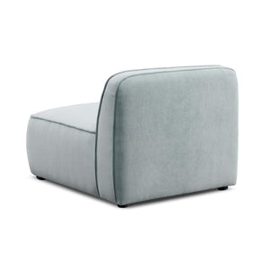 TOV Furniture Travie Retro-Inspired Corduroy Velvet Armless Accent Chair for Stylish, Comfortable Living Spaces Sea Blue TOV-L69180