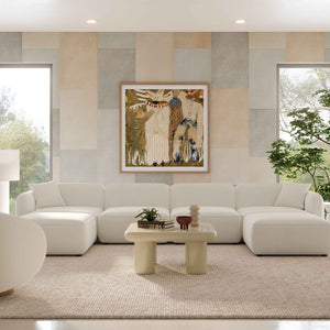 TOV Furniture Travie 6-Piece Modular U-Sectional Sofa in Upcycled Linen - Eco-Friendly Comfort for Any Space TOV-L69208