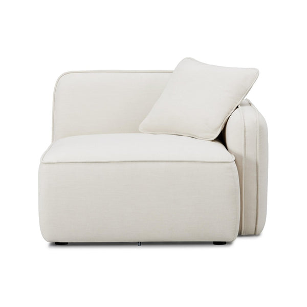 TOV Furniture Travie Sand Eco-Friendly RAF Corner Chair - Plush Comfort, Modular Design & Retro Charm for Your Space TOV-L69201