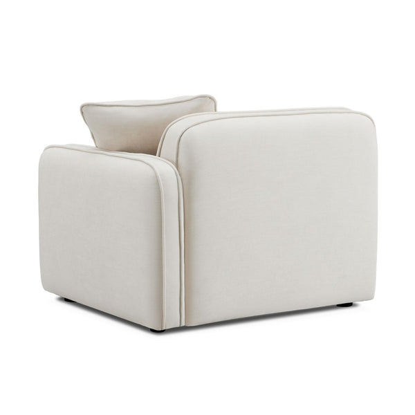 TOV Furniture Travie Sand Eco-Friendly RAF Corner Chair - Plush Comfort, Modular Design & Retro Charm for Your Space TOV-L69201