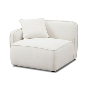 TOV Furniture Travie Sand Upcycled Linen LAF Corner Chair - Eco-Friendly Comfort for Modern & Retro Living Spaces TOV-L69202