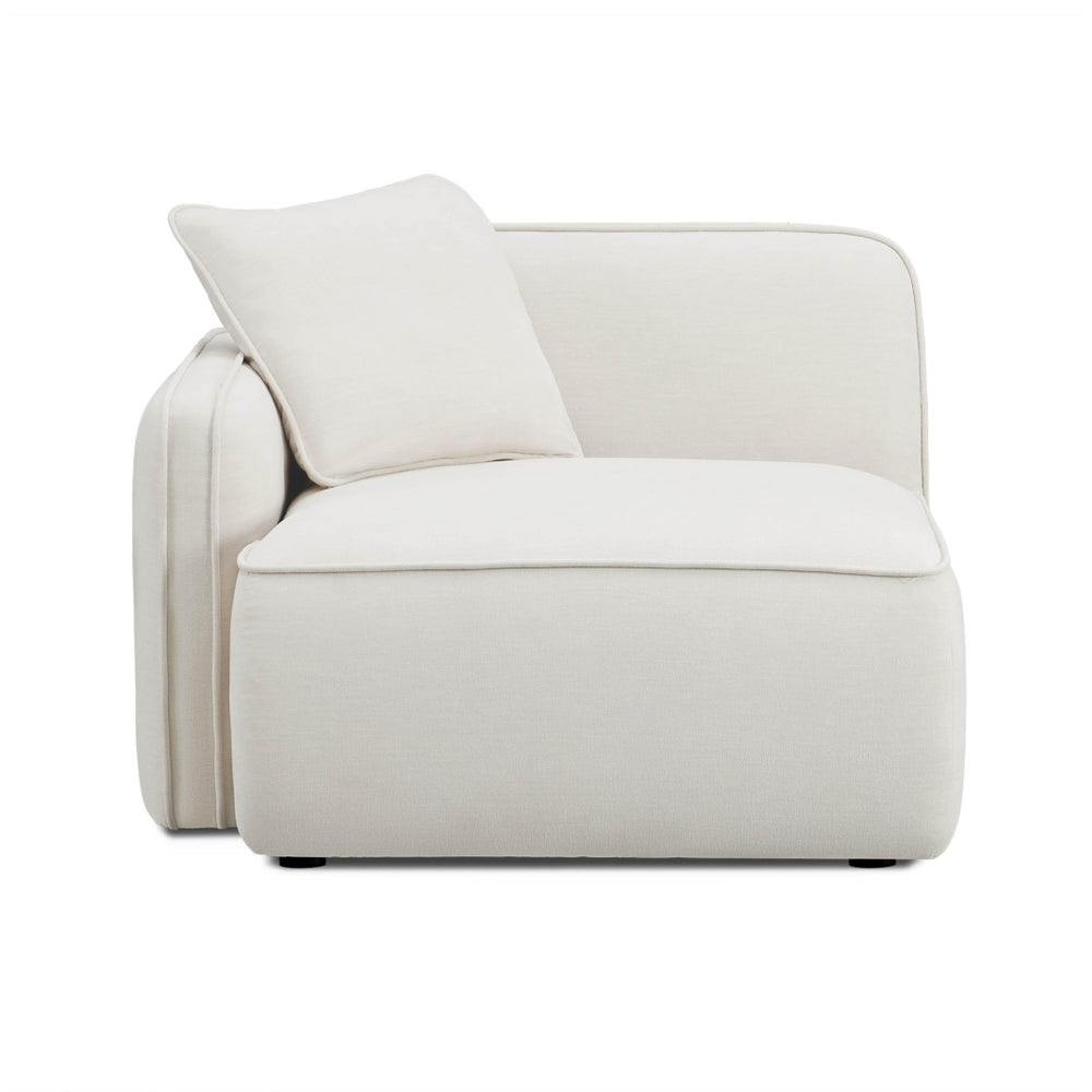 TOV Furniture Travie Sand Upcycled Linen LAF Corner Chair - Eco-Friendly Comfort for Modern & Retro Living Spaces TOV-L69202