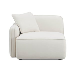 TOV Furniture Travie Sand Upcycled Linen LAF Corner Chair - Eco-Friendly Comfort for Modern & Retro Living Spaces TOV-L69202