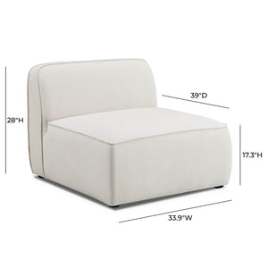 TOV Furniture Travie Sand Upcycled Linen Armless Chair - Eco-Friendly, Stylish Comfort for Modern Living Spaces TOV-L69203