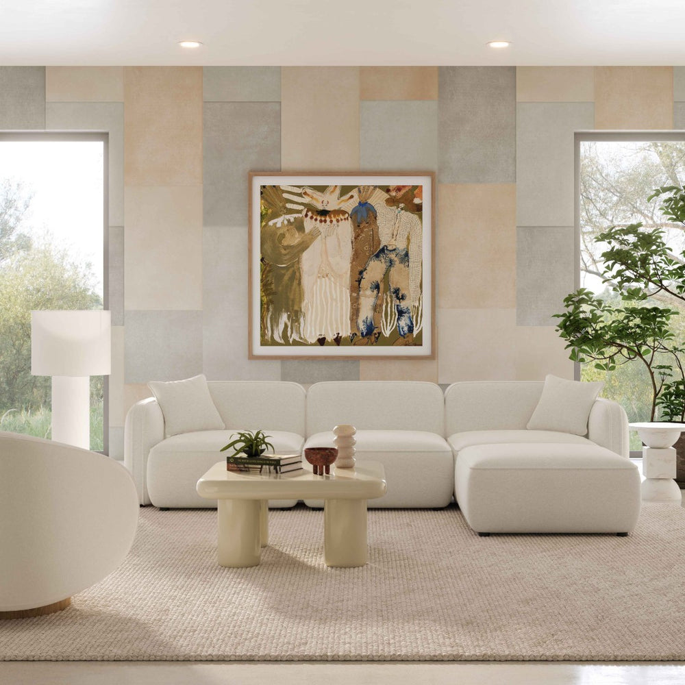 TOV Furniture Travie Modular Sectional: Stylish 4-Piece Upcycled Linen Seating with Retro Charm & Comfort TOV-L69206