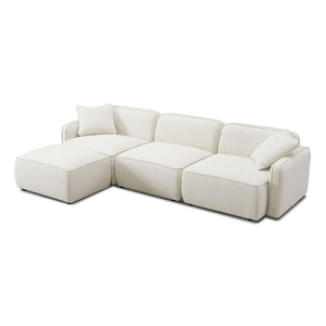 TOV Furniture Travie Modular Sectional: Stylish 4-Piece Upcycled Linen Seating with Retro Charm & Comfort TOV-L69206