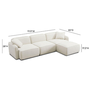 TOV Furniture Travie Modular Sectional: Stylish 4-Piece Upcycled Linen Seating with Retro Charm & Comfort TOV-L69206